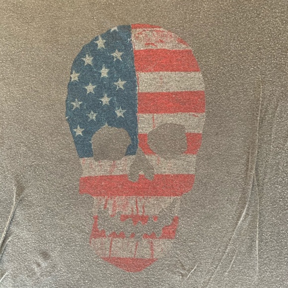 Americana Skull Crop Top - Picture 1 of 3